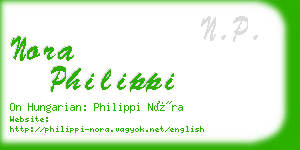 nora philippi business card